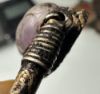 Picture of ANCIENT EGYPT.  SILVER & AMETHYST  REVOLVING RING. 1427 - 1401  B.C.  WITH THE NAME OF AMENHOTEP II