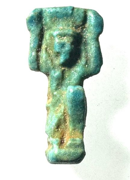 Picture of ANCIENT EGYPT. LATE DYNASTY FAIENCE AMULET OF SHU. 600-300 B.C