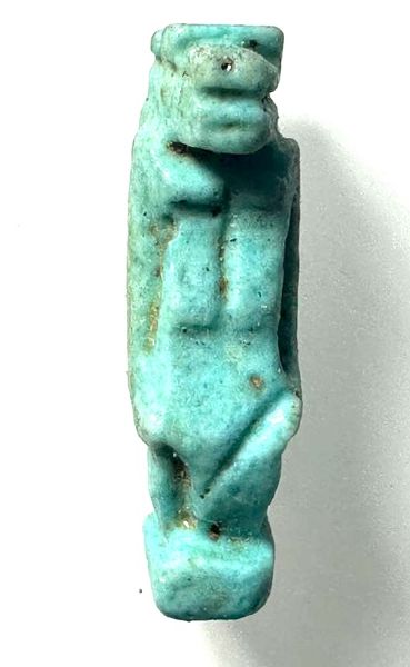 Picture of ANCIENT EGYPT. LATE DYNASTY FAIENCE AMULET OF TAWERET. 600-300 B.C