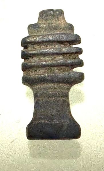 Picture of ANCIENT EGYPT. LAPIS LAZULI DJED PILLAR AMULET. NEW KINGDOM. 1250 B.C