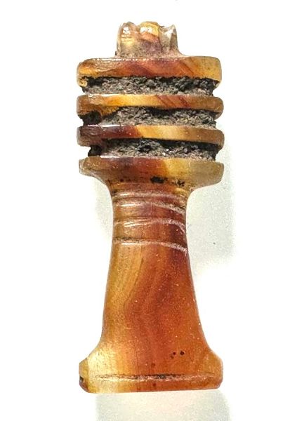 Picture of ANCIENT EGYPT. NEW KINGDOM AGATE DJED PILLAR AMULET. 1250 B.C 