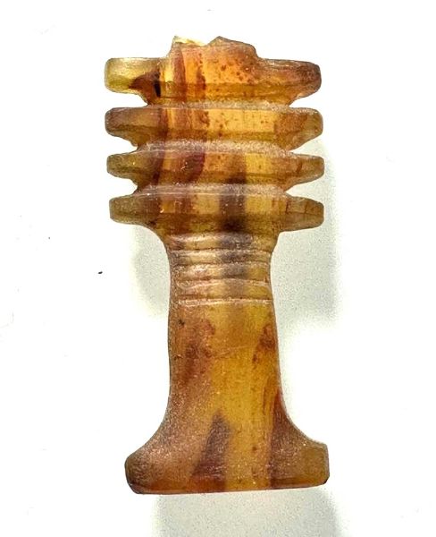 Picture of ANCIENT EGYPT. NEW KINGDOM AGATE DJED PILLAR AMULET. 1250 B.C 