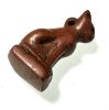 Picture of ANCIENT EGYPT.   RED JASPER AMULET OF A CAT.  1400 - 1200  B.C  NEW KINGDOM