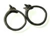 Picture of ANCIENT EGYPT. NEW KINGDOM SILVER PAIR OF EARRINGS. IBIS HEADS. 1400 - 1250 B.C