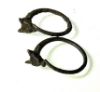 Picture of ANCIENT EGYPT. NEW KINGDOM SILVER PAIR OF EARRINGS. IBIS HEADS. 1400 - 1250 B.C