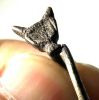 Picture of ANCIENT EGYPT. NEW KINGDOM SILVER PAIR OF EARRINGS. IBIS HEADS. 1400 - 1250 B.C