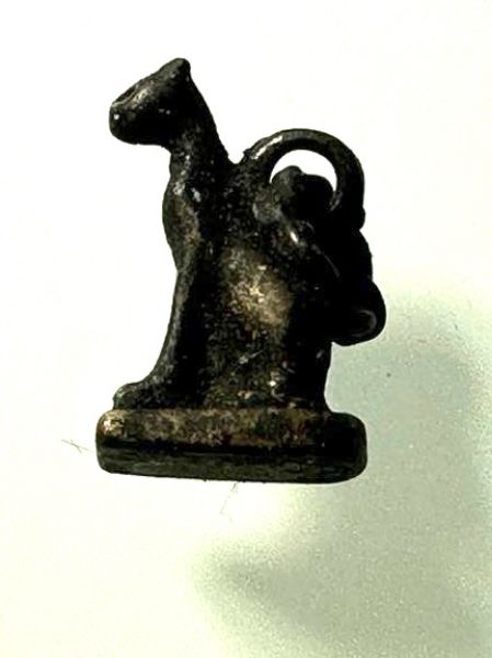 Picture of ANCIENT EGYPT. NEW KINGDOM TINY SILVER CATAMULET (BASTET). 1400 - 1250 B.C