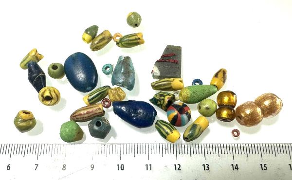Picture of ANCIENT EGYPT. PTOLEMAIC - ROMAN GLASS BEADS AND AMULETS 300 B.C - 300 A.D