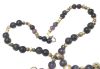 Picture of ANCIENT EGYPT. NEW KINGDOM. AMETHYST AND SILVER NECKLACE. 16 JAR SHAPED BEAUTIFUL SILVER AMULETS.  1400 - 1200 B.C