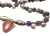 Picture of ANCIENT EGYPT. NEW KINGDOM. AMETHYST AND SILVER NECKLACE. 16 JAR SHAPED BEAUTIFUL SILVER AMULETS.  1400 - 1200 B.C