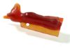 Picture of ANCIENT EGYPT. NEW KINGDOM. UPPER HALF CARNELIAN  AMULET OF ANUBIS.  1400 - 1200 B.C