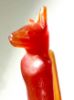 Picture of ANCIENT EGYPT. NEW KINGDOM. UPPER HALF CARNELIAN  AMULET OF ANUBIS.  1400 - 1200 B.C