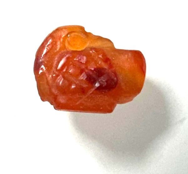 Picture of ANCIENT EGYPT. NEW KINGDOM. CARNELIAN DUCK AMULET.  1400 - 1200 B.C