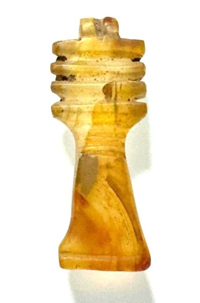 Picture of ANCIENT EGYPT. NEW KINGDOM AGATE DJED PILLAR AMULET. 1250 B.C 