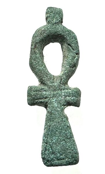Picture of ANCIENT EGYPT. LATE DYNASTY  FAIENCE ANKH AMULET . 600 -  300 B.C