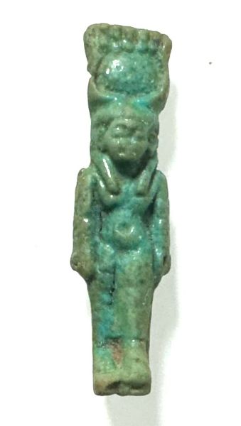 Picture of ANCIENT EGYPT. LATE DYNASTY  FAIENCE ISIS AMULET . 600 -  300 B.C