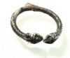 Picture of ANCIENT EGYPT.  ROMANO-EGYPT SILVER RING . SNAKES HEADS.  100 - 200  A.D
