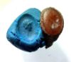 Picture of ANCIENT EGYPT.  ROMANO-EGYPT CARNELIAN INTAGLIO. IN THE FRAGMENT OF AN IRON RING  . FEMALE.  100 - 200  A.D