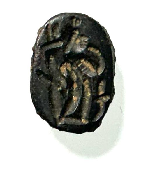 Picture of Roman Egypt. 2nd-3rd century AD. Bronze ring bezel. Incuse Harpocrates