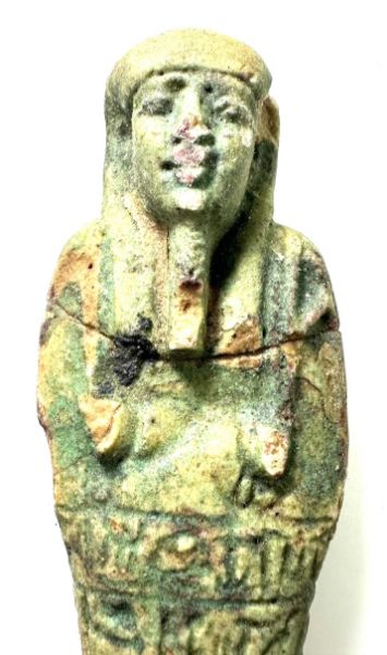Picture of ANCIENT EGYPT.  LARGE FAIENCE USHABTI. LATE DYNASTY. 600 - 300 B.C
