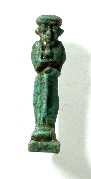 Picture of ANCIENT EGYPT. LATE DYNASTY FAIENCE AMULET OF PTAH. 600-300 B.C