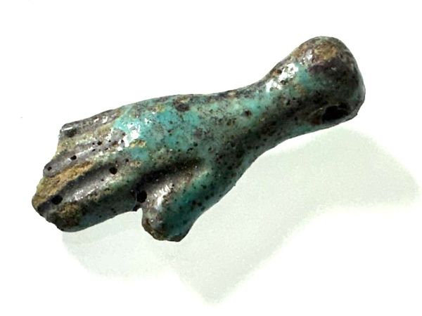 Picture of ANCIENT EGYPT. NEW KINGDOM FAIENCE AMULET OF A HAND. 1400 - 1200 B.C