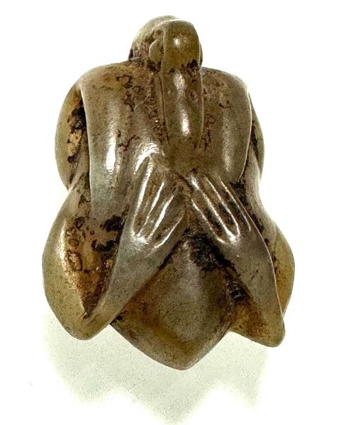 Picture of ANCIENT EGYPT.  CARNELIAN AMULET OF A DUCK  . NEW KINGDOM 1400 - 1250 B.C