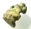 Picture of ANCIENT EGYPT. LATE DYNASTY FAIENCE AMULET OF A MONKEY. ENGRAVED AS A SEAL UNDERNEATH BASE. 600-300 B.C
