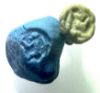 Picture of ANCIENT EGYPT. LATE DYNASTY FAIENCE AMULET OF A MONKEY. ENGRAVED AS A SEAL UNDERNEATH BASE. 600-300 B.C