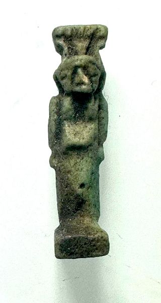 Picture of ANCIENT EGYPT.  FAIENCE  AMULET OF ISIS. 600 - 300 B.C