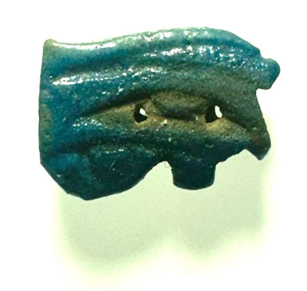 Picture of ANCIENT EGYPT.  FAIENCE  EYE OF HORUS  AMULET . 1400 - 1200 B.C