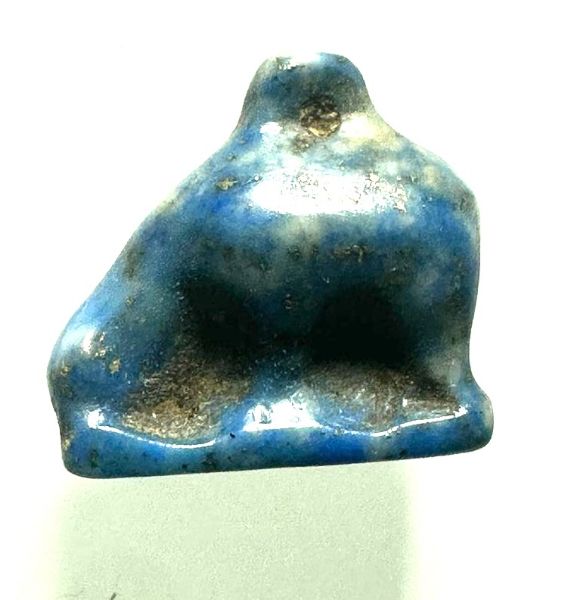 Picture of ANCIENT EGYPT.  LAPIS LAZULI  AMULET OF A HIPPOPOTAMUS . 600 - 300 B.C