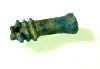 Picture of ANCIENT EGYPT.  LAPIS LAZULI  DJED PILLAR AMULET . NEW KINGDOM . 1400 - 1200 B.C