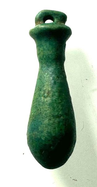 Picture of ANCIENT EGYPT.  FAIENCE  PAPYRUS SCEPTRE  AMULET . 600 - 300 B.C