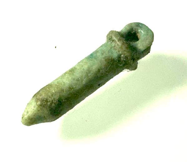 Picture of ANCIENT EGYPT.  FAIENCE  PAPYRUS SCEPTRE  AMULET . 600 - 300 B.C