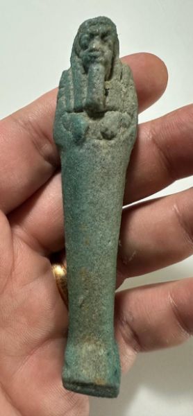 Picture of Ancient Egypt. LARGE FAIENCE USHABTI.  600 - 300 B.C