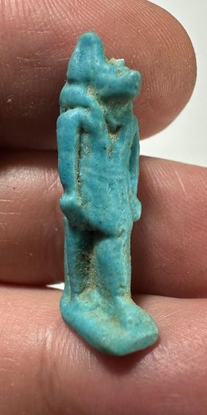 Picture of ANCIENT  EGYPT. FAIENCE AMULET. ANUBIS. 600 - 300 B.C