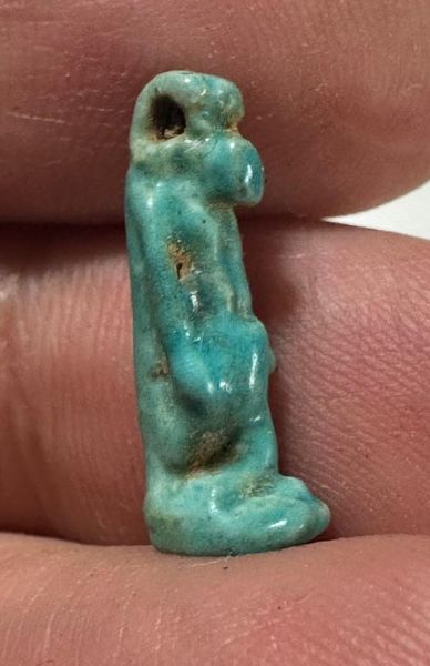 Picture of  ANCIENT EGYPT.  FAIENCE THOTH AMULET. 600 - 300 B.C. 