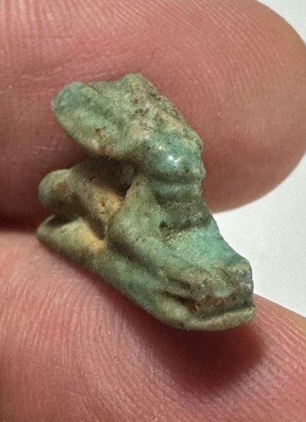 Picture of ANCIENT EGYPT.  FAIENCE HARE AMULET. 600 - 300 B.C. 