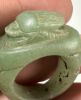 Picture of ANCIENT EGYPT. LARGE NEW KINGDOM. FELDSPAR STONE RING WITH SCARAB. LOTUS FLOWERS ON SIDES.  1400 - 1250 B.C