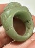 Picture of ANCIENT EGYPT. LARGE NEW KINGDOM. FELDSPAR STONE RING WITH SCARAB. LOTUS FLOWERS ON SIDES.  1400 - 1250 B.C