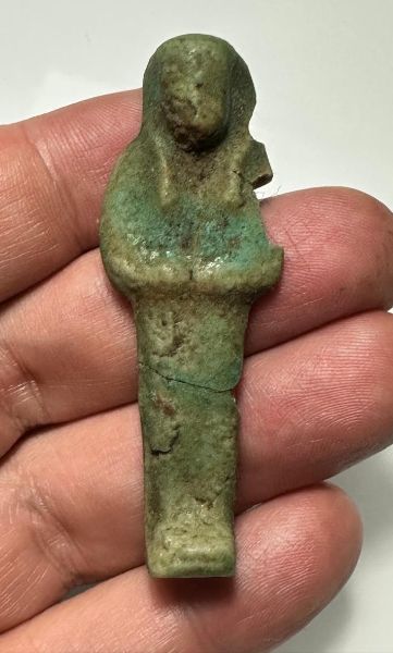 Picture of AFFORDABLE:   Ancient Egypt. FAIENCE USHABTI.  600 - 300 B.C