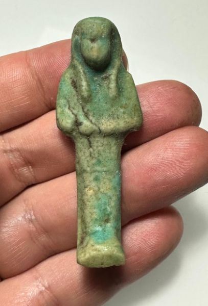 Picture of AFFORDABLE:   Ancient Egypt. FAIENCE USHABTI.  600 - 300 B.C