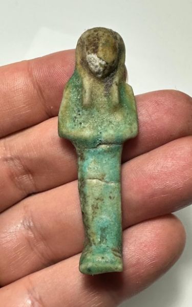 Picture of AFFORDABLE:   Ancient Egypt. FAIENCE USHABTI.  600 - 300 B.C
