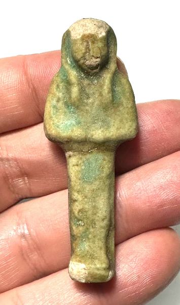 Picture of AFFORDABLE:   Ancient Egypt. FAIENCE USHABTI.  600 - 300 B.C