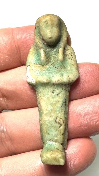 Picture of AFFORDABLE:   Ancient Egypt. FAIENCE USHABTI.  600 - 300 B.C