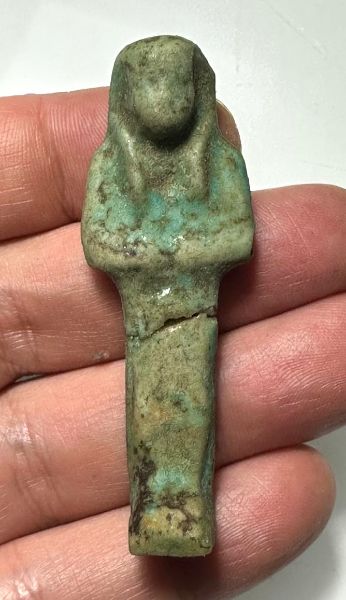 Picture of AFFORDABLE:   Ancient Egypt. FAIENCE USHABTI.  600 - 300 B.C