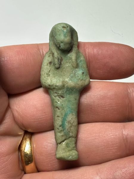 Picture of AFFORDABLE:   Ancient Egypt. FAIENCE USHABTI.  600 - 300 B.C