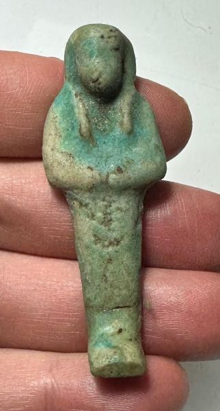 Picture of AFFORDABLE:   Ancient Egypt. FAIENCE USHABTI.  600 - 300 B.C