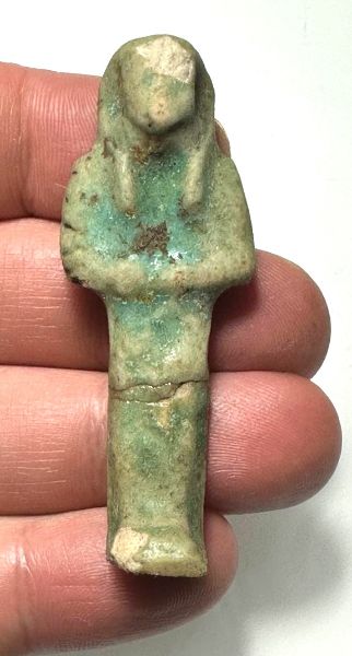 Picture of AFFORDABLE:   Ancient Egypt. FAIENCE USHABTI.  600 - 300 B.C